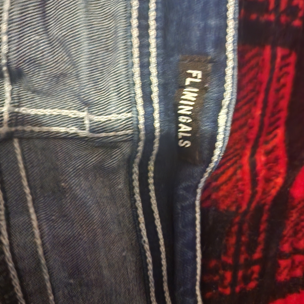 2 Pair Flamingo Flamingals Shorts Denim